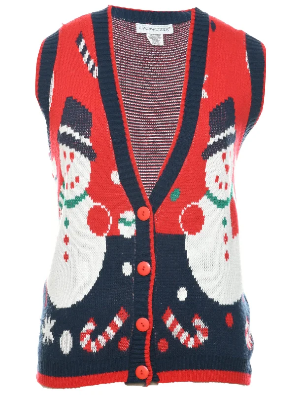 The Best Prices Snowman Christmas Vest - M