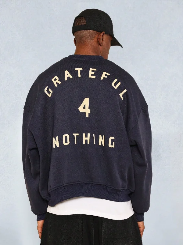 Deal Dash Oversized Fit Sweatshirt With Graphic Print And Pocket