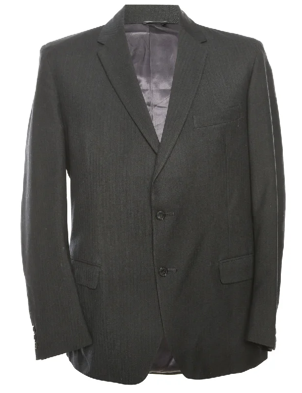 Deal Alert Striped Grey Blazer - L
