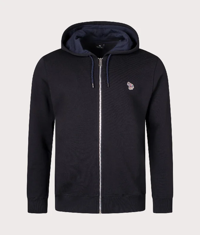 Factory Direct Sale Zebra Logo Zip Through Hoodie