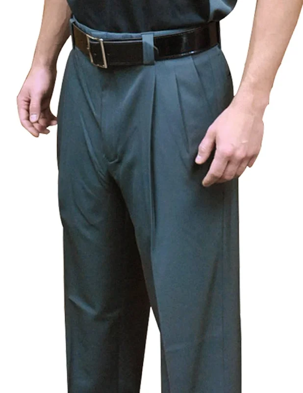 Big Discounts Smitty Umpire Charcoal 4-Way Stretch Pleated Pants-Expander