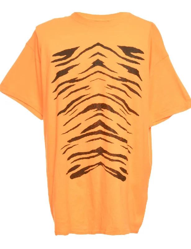 Mega Sale Tiger Print Gildan Printed T-shirt - XL