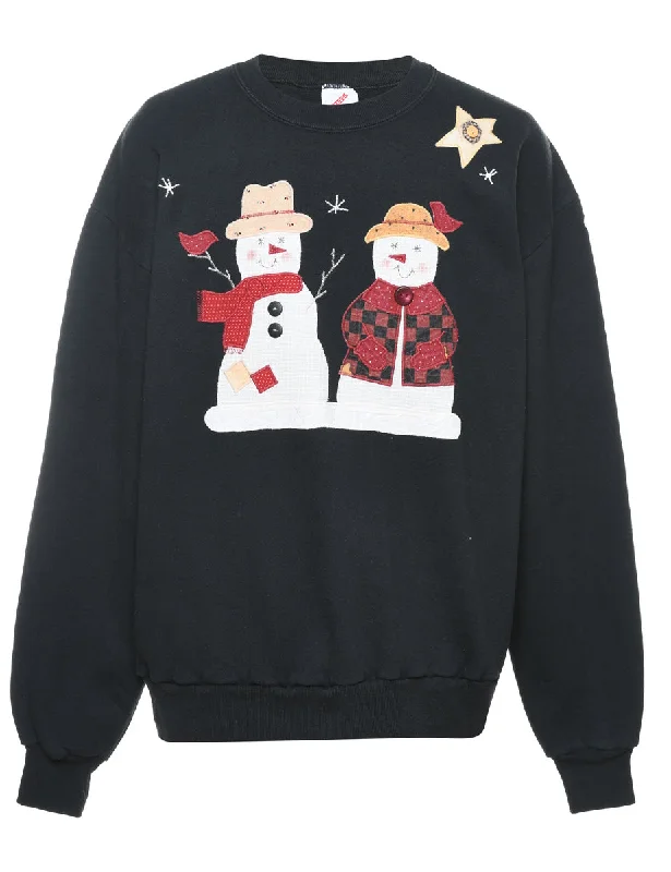 Deal of the Day Snowman Christmas Sweatshirt - L