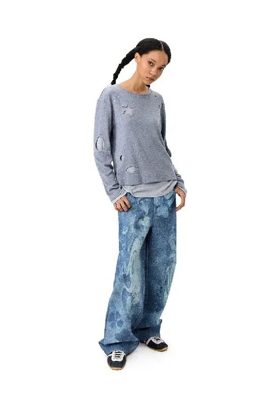 Price Reduction Faded Lucky Clover Jeans