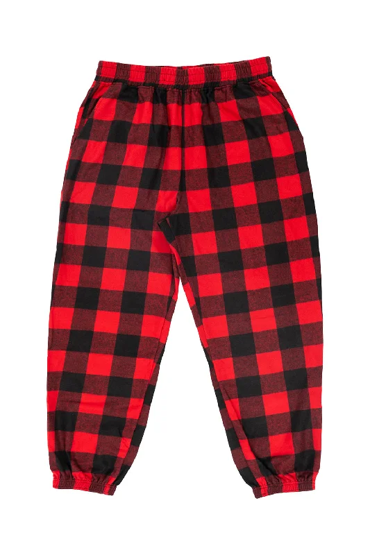 Weekend Specials to Relish Burnside Mens Flannel Jogger Sweatpants w/ Pockets - Buffalo Plaid