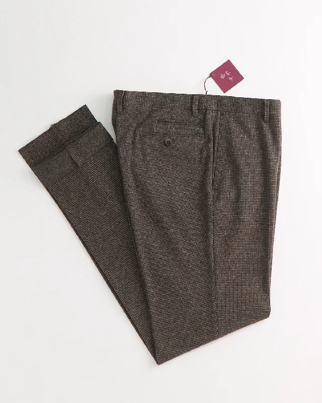 Weekend Savings Spectacle Knit Puppytooth Stretch Pant / Brown