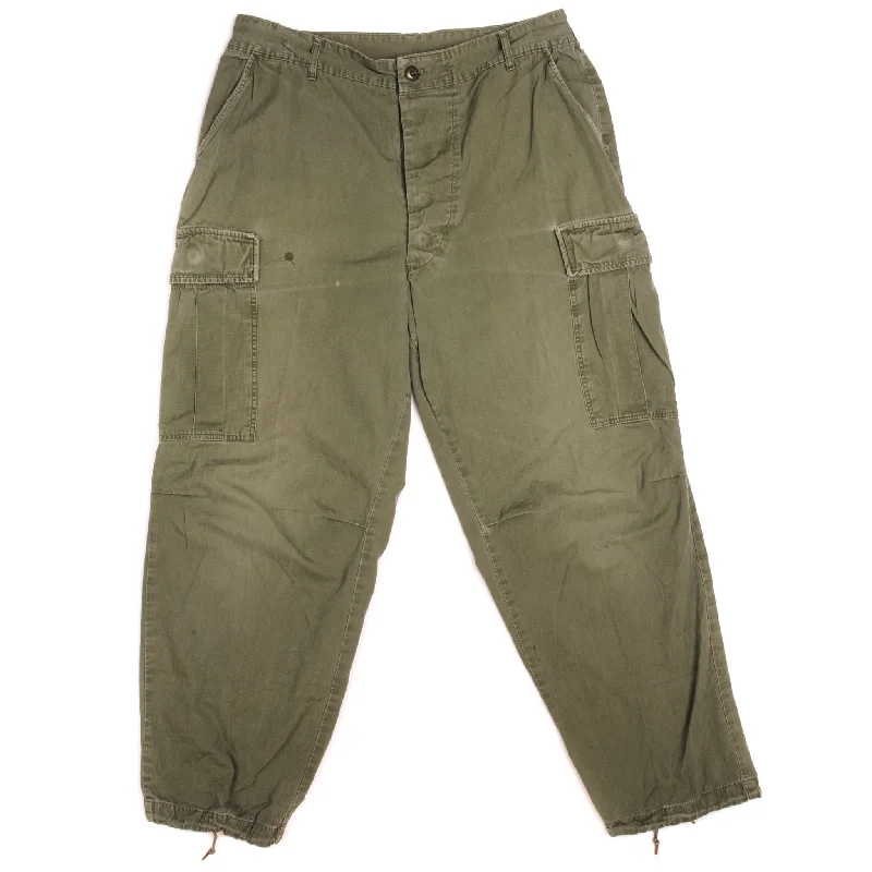 Value Deals VINTAGE US ARMY TROPICAL COMBAT TROUSERS PANTS 4TH PATTERN VIETNAM WAR ERA SIZE LARGE SHORT W33 L27.5