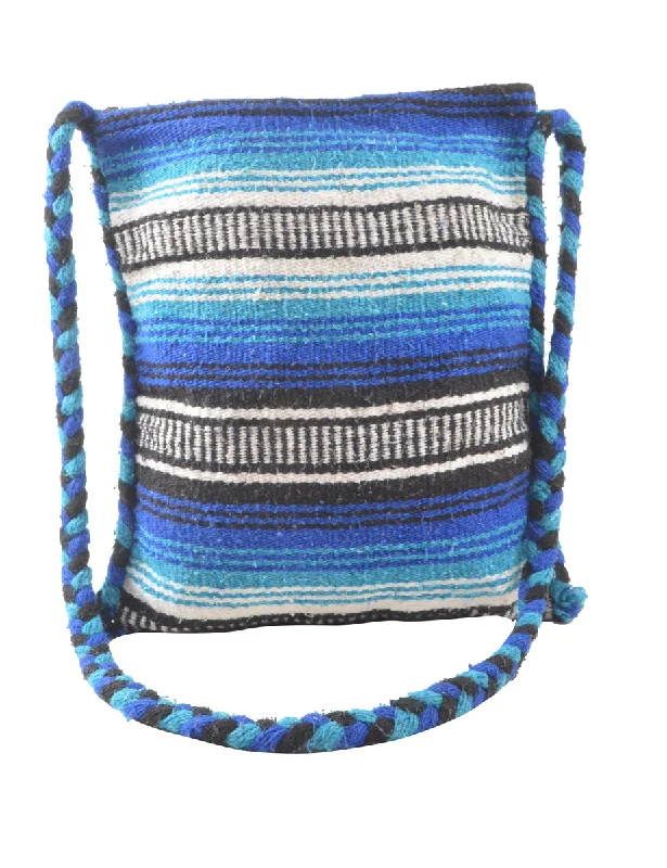 Extra Discounts Striped Blue & White Cross Body Bag - M
