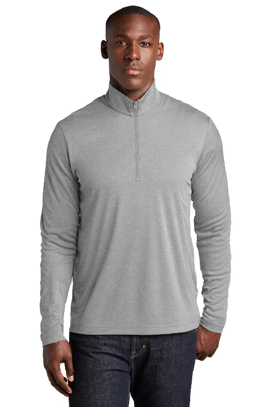Epic Value Sport-Tek Mens Endeavor Moisture Wicking 1/4 Zip Sweatshirt - Heather Light Grey Epic Value Sport-Tek Mens Endeavor Moisture Wicking 1/4 Zip Sweatshirt - Heather Light Grey