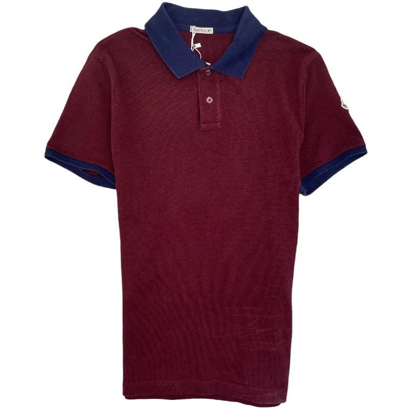 Discount Days Men's Maglia Logo Polo Shirt Burgundy Size L