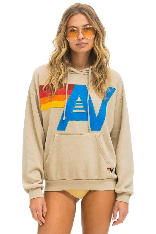 Price Cut LOGO STITCH PULLOVER RELAXED HOODIE - SAND