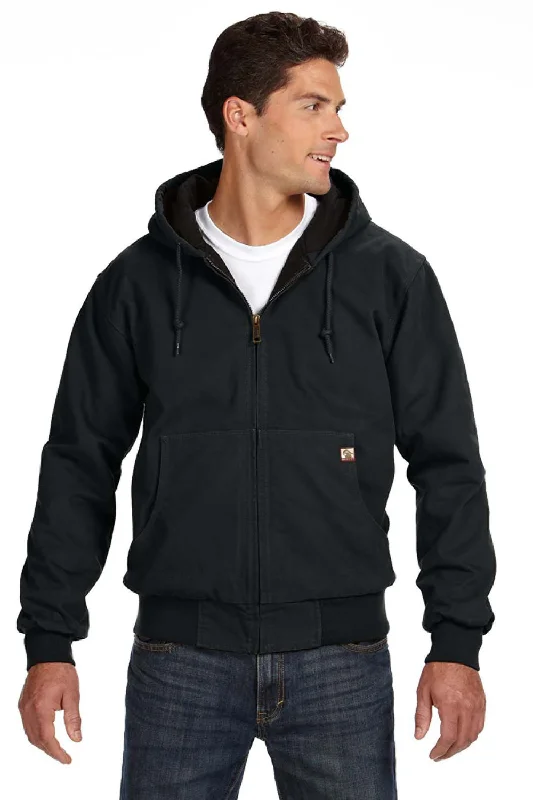 Price Blitz Dri Duck Mens Cheyenne Full Zip Hooded Sweatshirt Hoodie w/ Pockets - Black